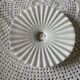 Vintage pleated opaline pendant lamp