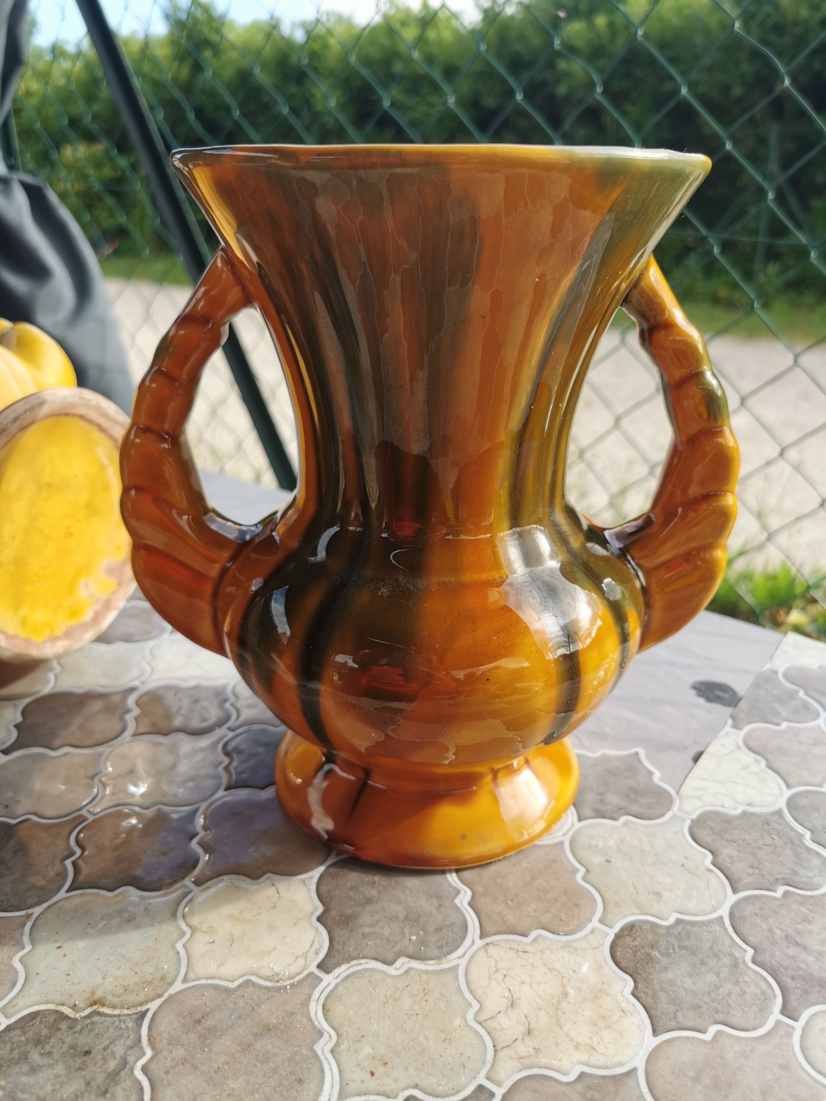 Pair of vintage ceramic vintage vases