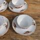 Set of six Digoin cups, Trouvère model