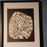 Tableau Vintage Art Optique - Victor Vasarely - Frame 50x40cm