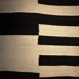 Black and ivory Kilim 195 x 163 cm