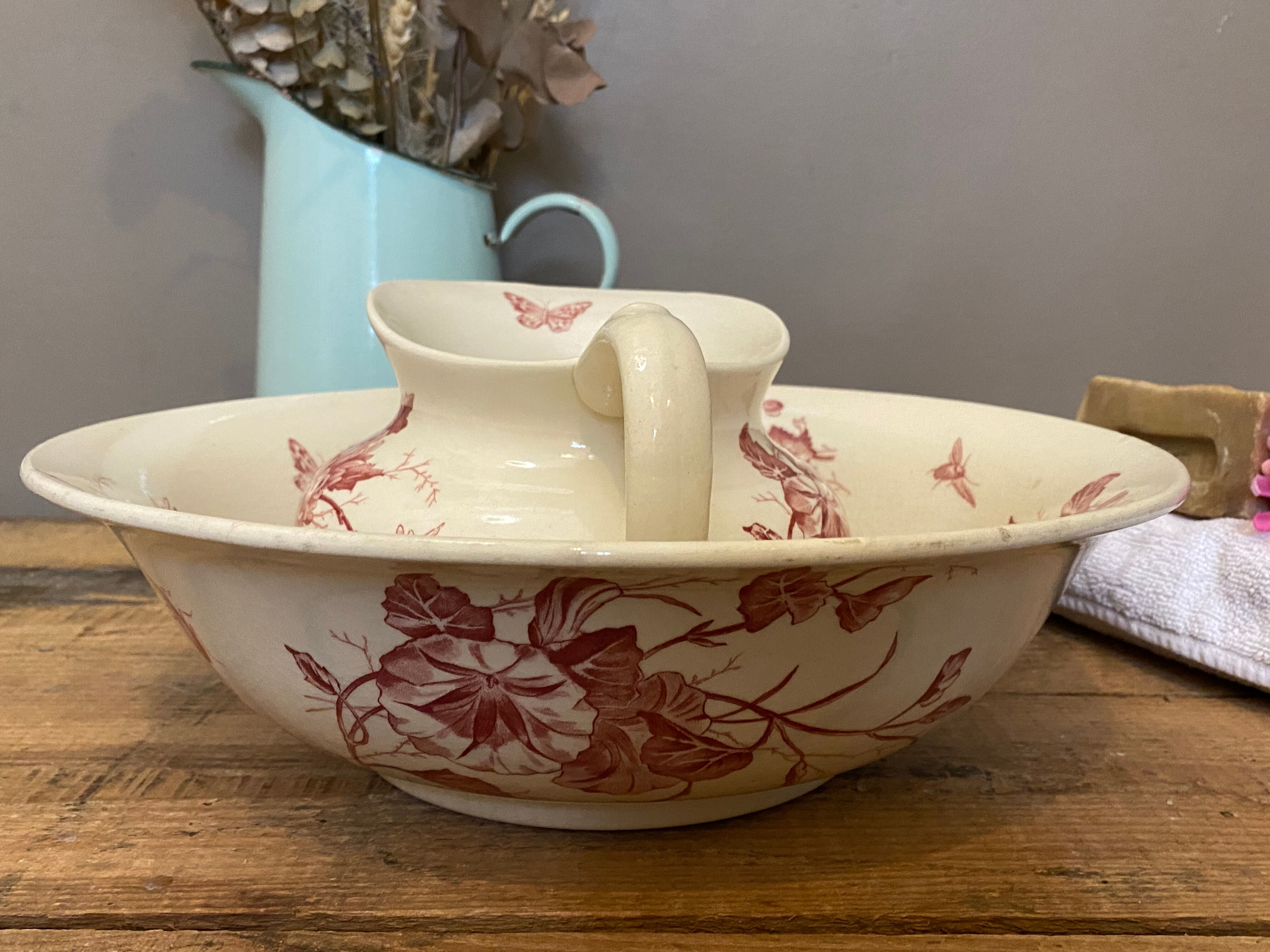 Rare and antique French ironstone Toilet Set (1875)