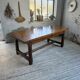 Rustic farmhouse table, solid oak, 2m