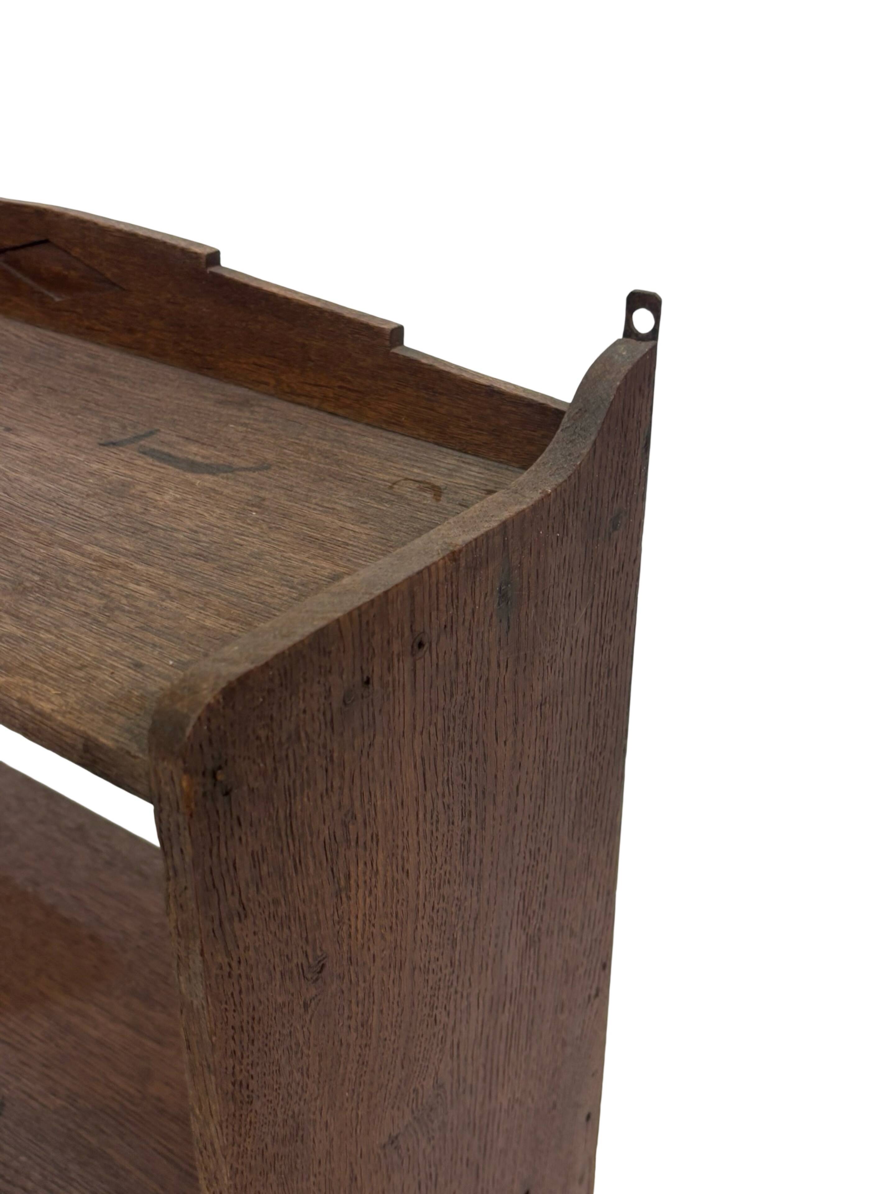 Art Deco wooden wall shelve rack bookshelf in dark wood minimalist