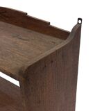 Art Deco wooden wall shelve rack bookshelf in dark wood minimalist