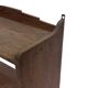 Art Deco wooden wall shelve rack bookshelf in dark wood minimalist