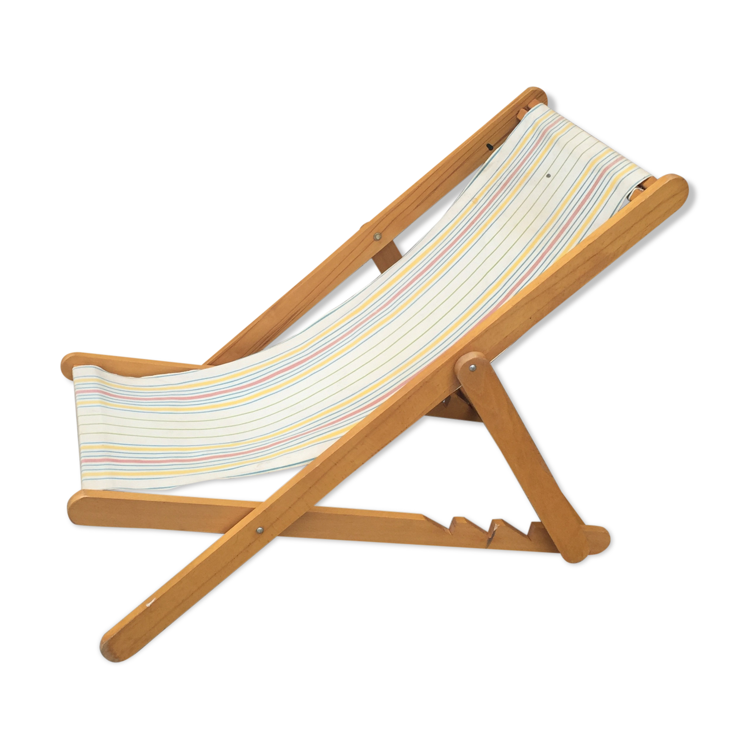 Vintage striped deckchair