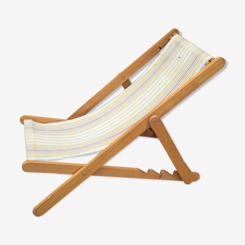 Vintage striped deckchair