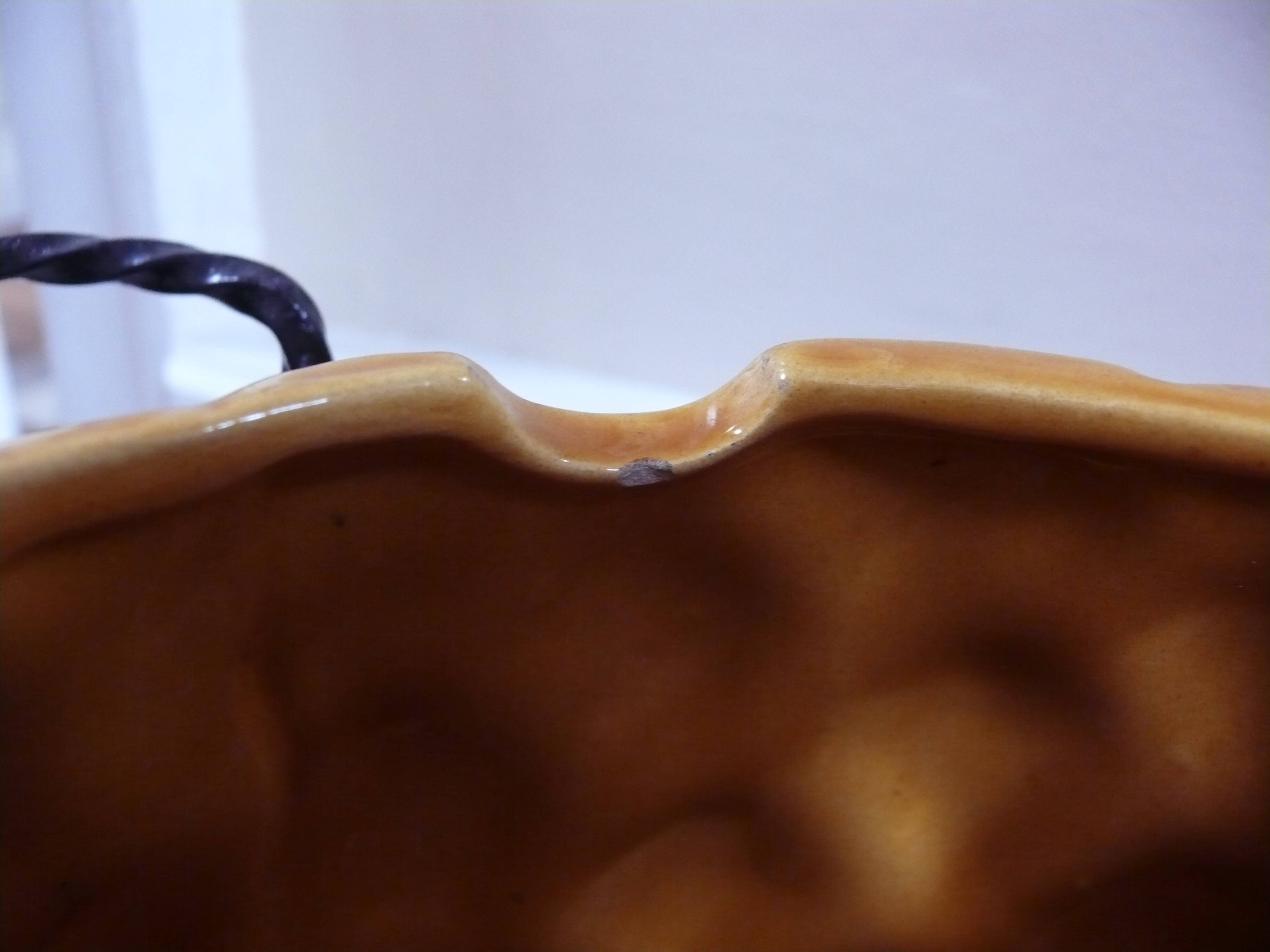 Pineapple-shaped punch set in Vallauris ceramic.