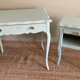 Set of 2 tables (table/desk and bedside table) pastel green