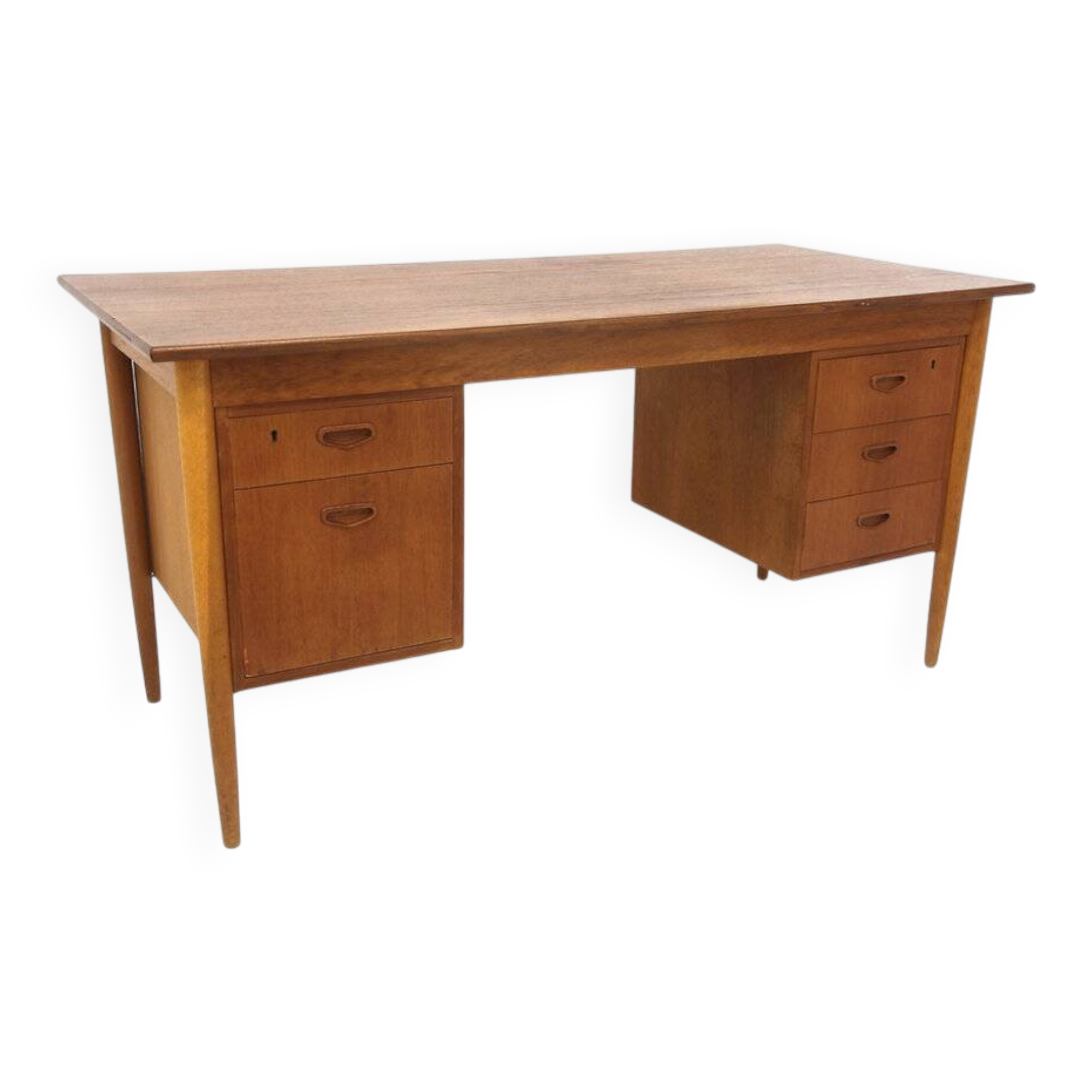 Scandinavian desk in teak and oak, Sweden, 1960