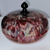 Coloured crystal bonbonnière Art Verrier Saint Louis