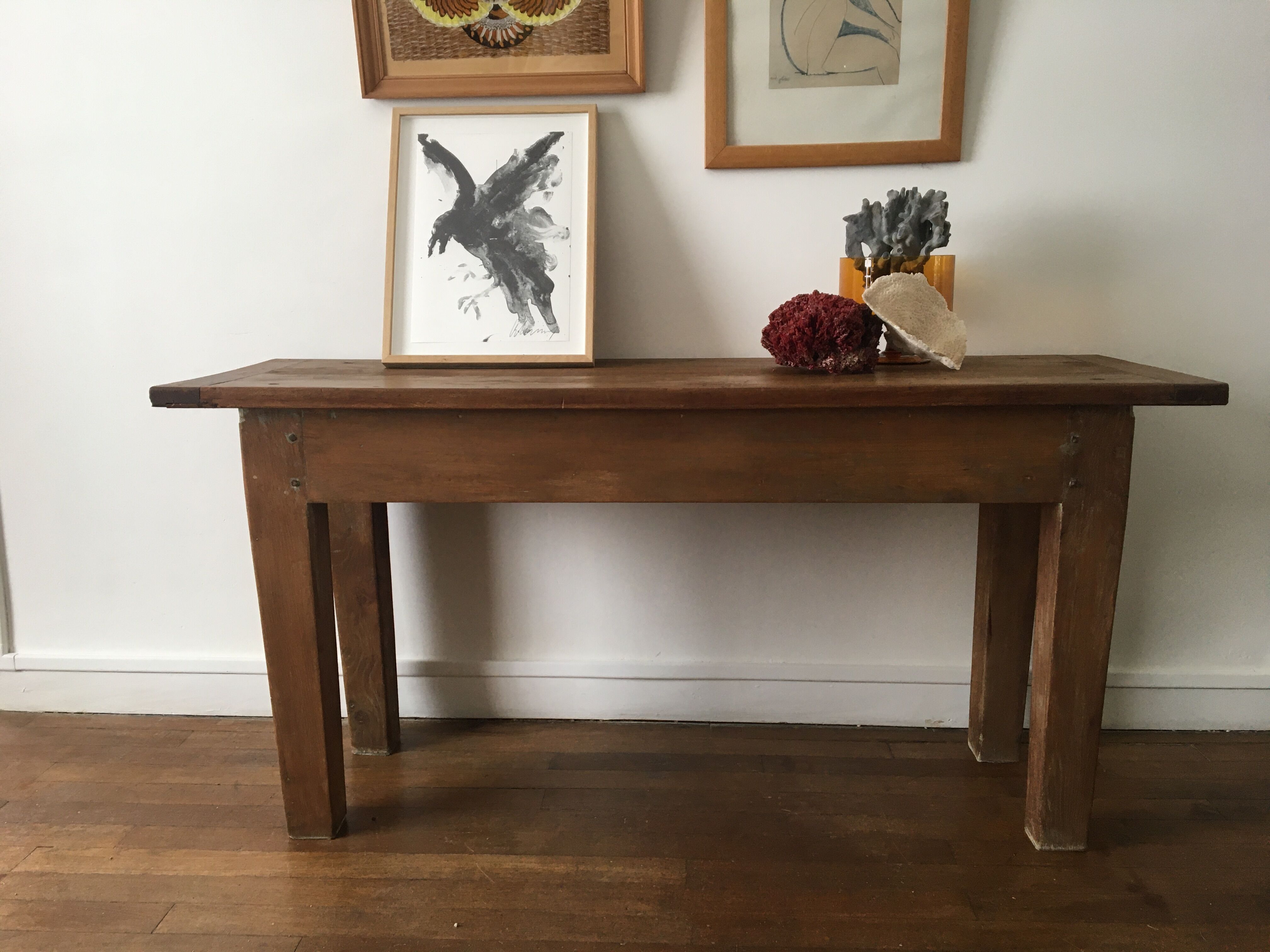 Old folk art console circa 1950