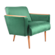 Fauteuil en velours vintage, 1970, couleur verte