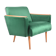 Fauteuil en velours vintage, 1970, couleur verte