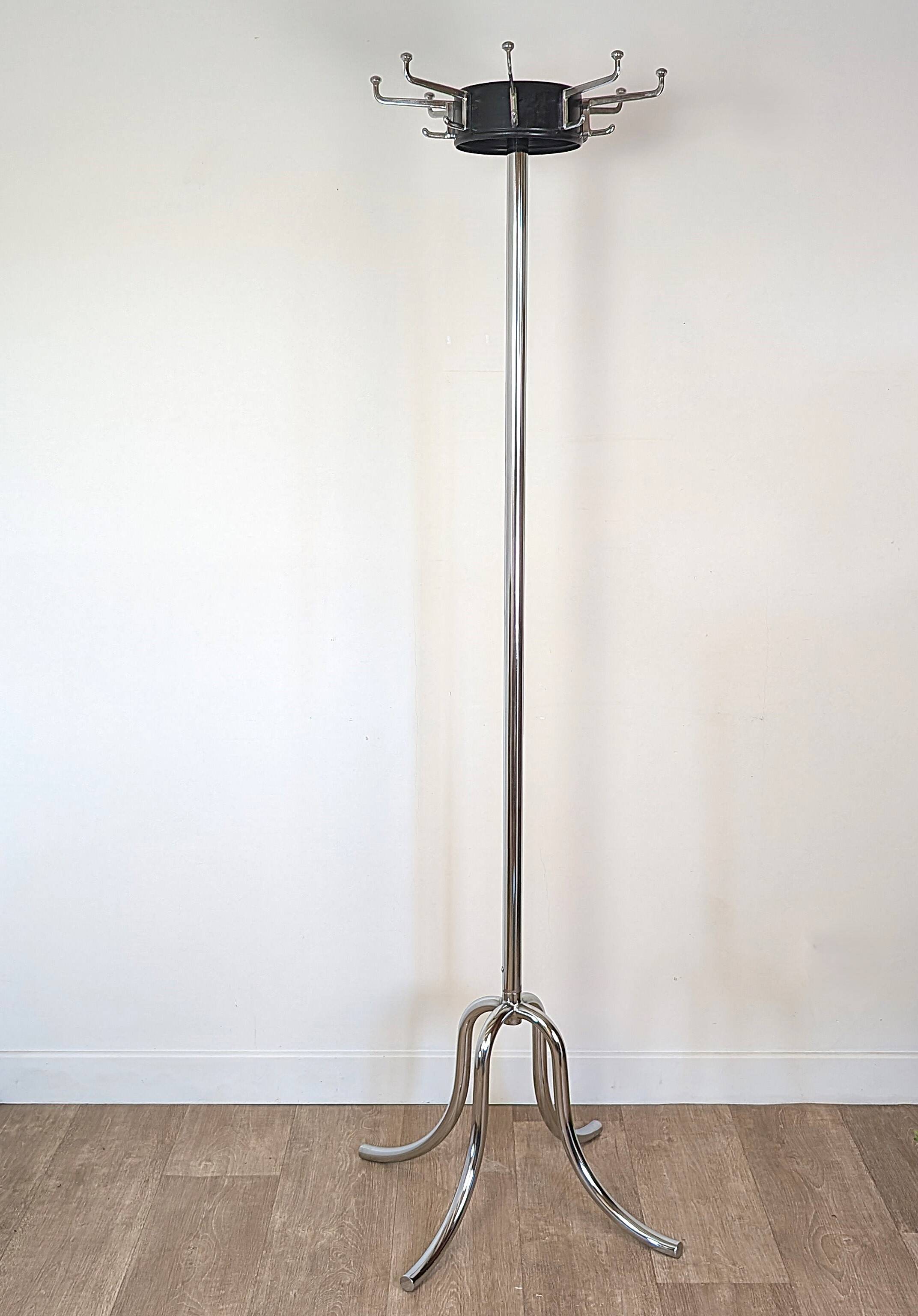 Chrome parrot coat rack