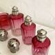 Set / Toiletries / Pink crystal bottles, 1920s
