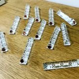 Set of 12 crystal knife holders