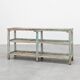 Industrial console with patina of old layers of paint, France ca. 1900