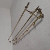 Brass Art Deco wall coat rack, 136 cm wide