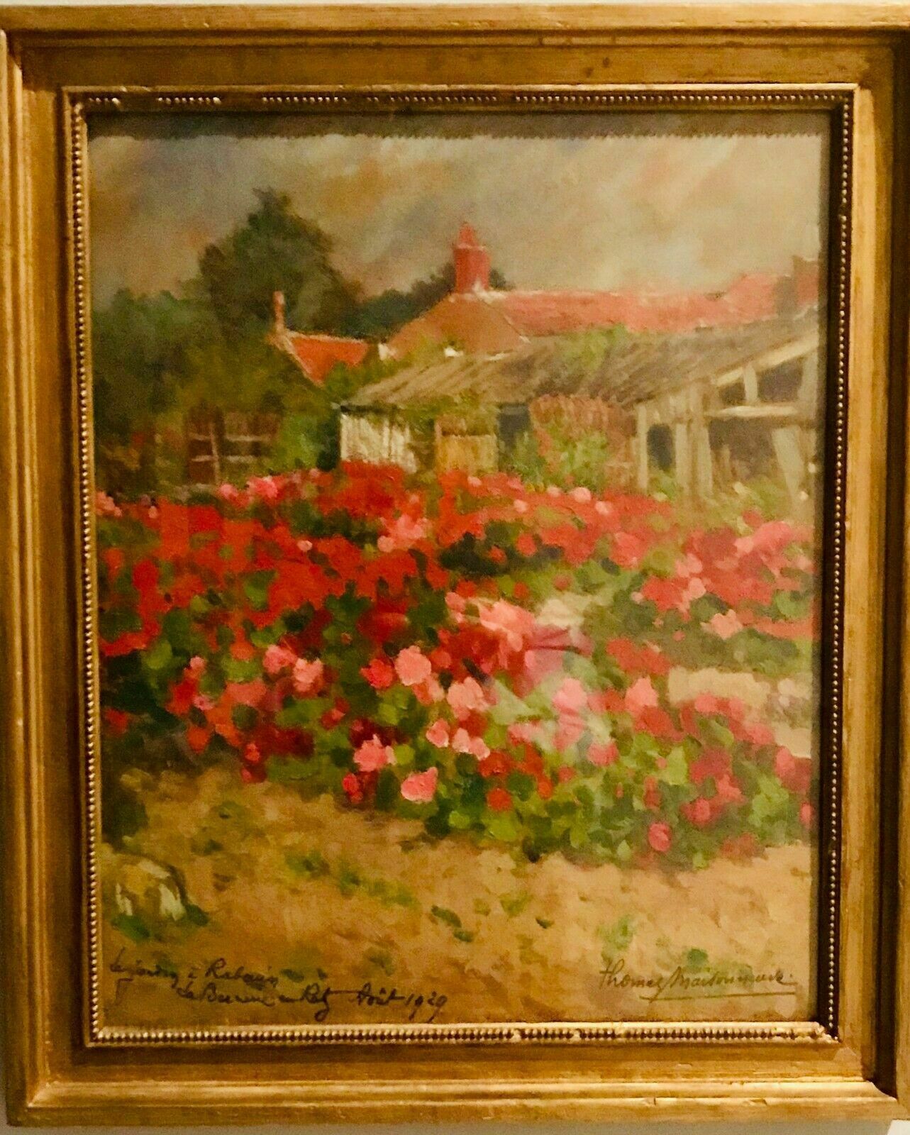 Oil on canvas signed Maisonneuve