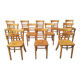 12 refinished bistro chairs