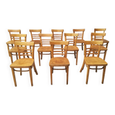 12 refinished bistro chairs