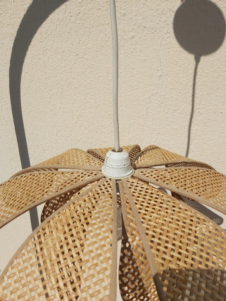 Vintage rattan canning flower suspension