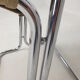Set of 2 italian canvas and chromed metal chairs, 1970's