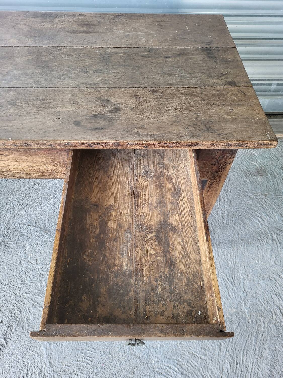 Authentic very old farmhouse table in good condition.