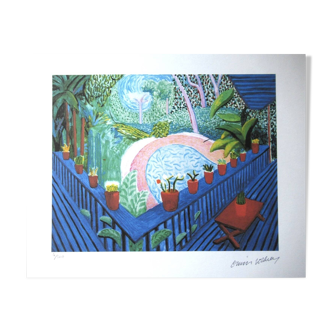 Lithograph by David Hockney, signed and numbered.