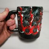 Mug vintage ceramic lava effect