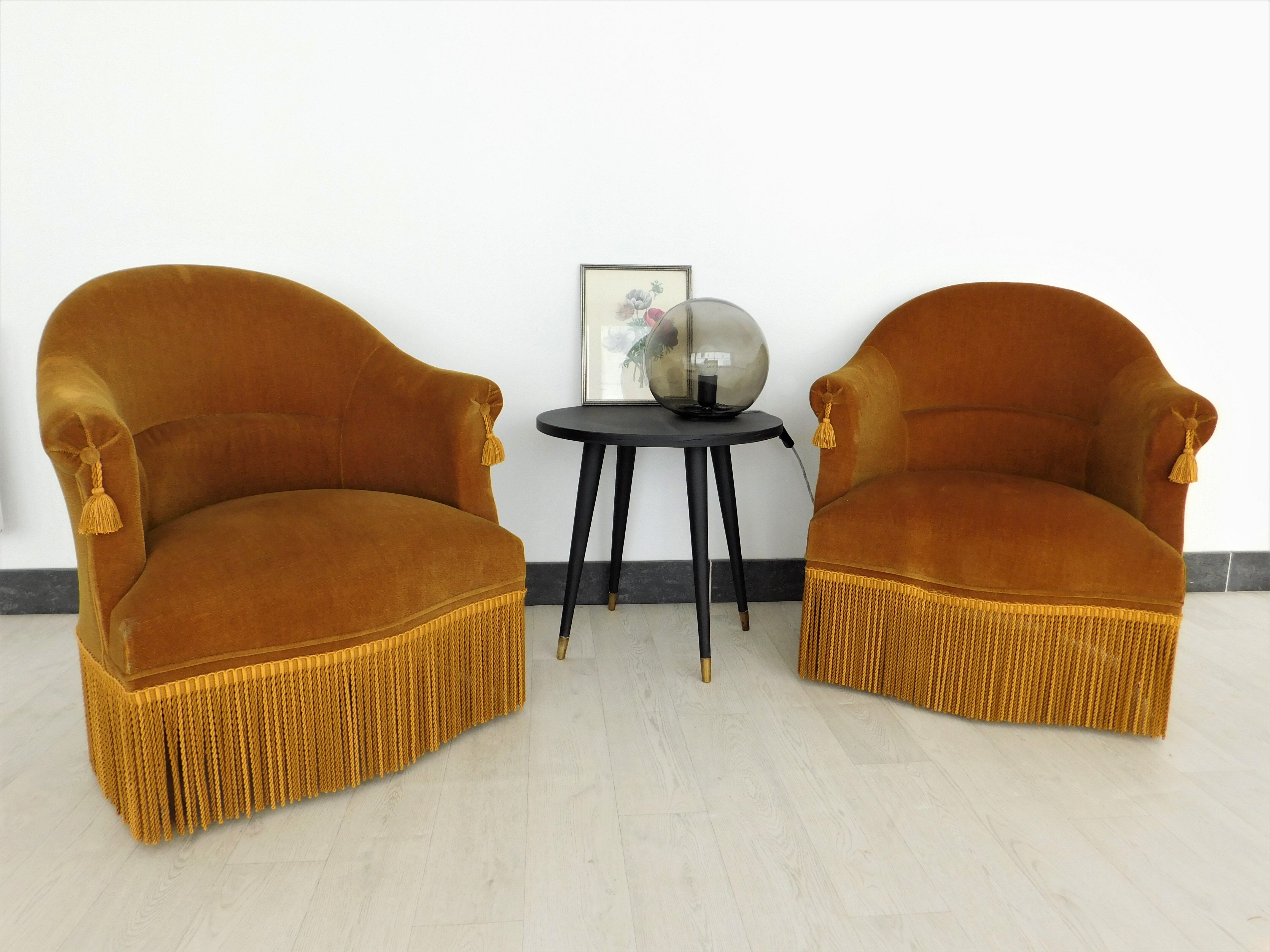 Vintage toad armchairs