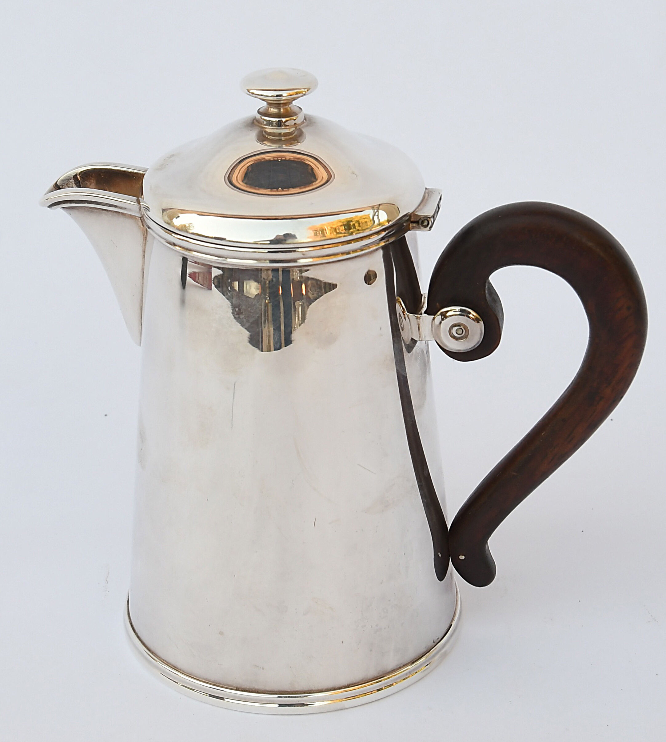 Silver metal teapot