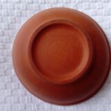 set of 3 terracotta cups or bowls with white enamel interior