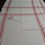 Damask cotton tablecloth monogram BD 129 x 155 cm