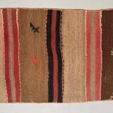 Old turkish narrow kilim runner 372x48 cm shabby chic, vintage kelim