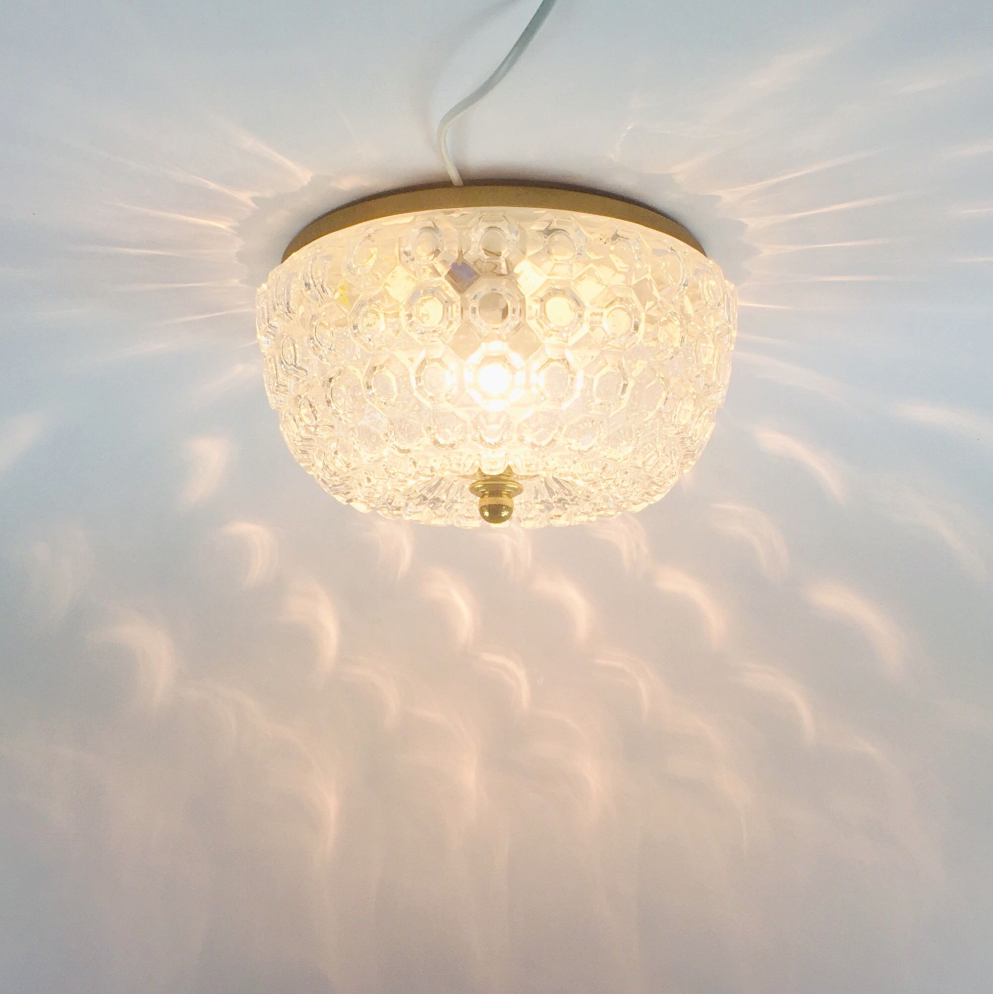 Paire d’appliques murales en verre du milieu du siècle ou de supports encastrés par Helena Tynell pour le Limbourg, Allemagne, années 1960