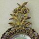 french antique Louis XlV bronze beveled mirror with 3 lights