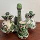 Punter cracked ceramic salt and pepper set, oil and vinegar set
