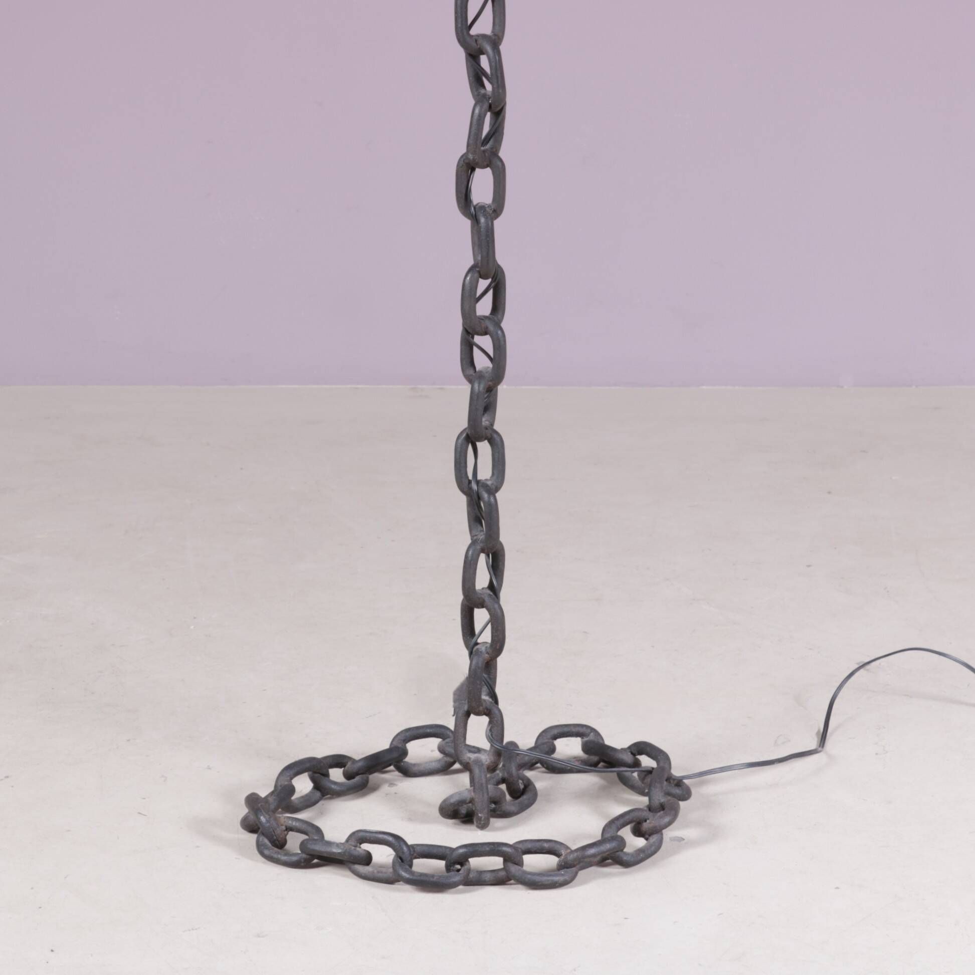 Lampe de sol en chaîne brutaliste des années 1970 dans le style de Franz West, Pays-Bas.
