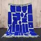 Handmade pure wool carpet in Majorelle blue, 150/250 cm.