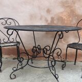 Garden table iron round