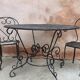 Garden table iron round