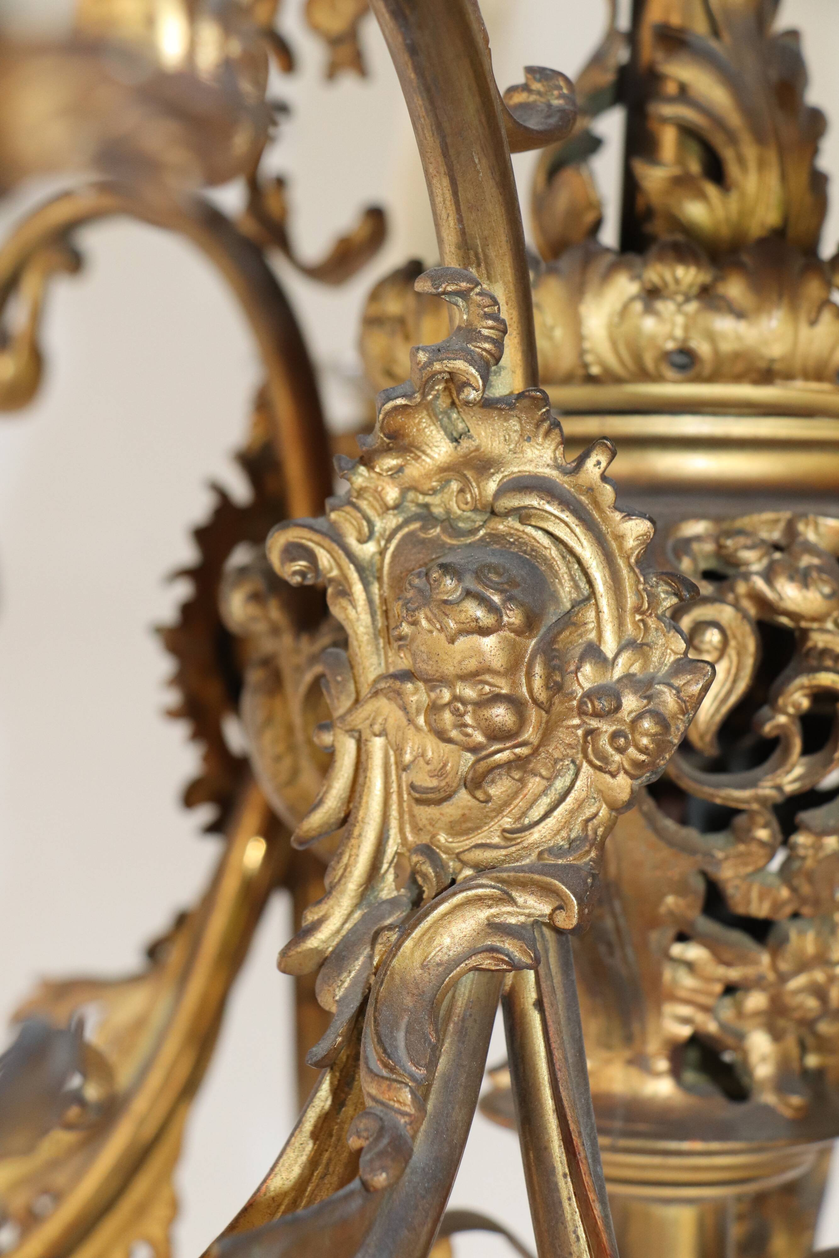 Golden bronze lustre XlX angelots