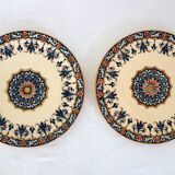 2 decorative wall plates Gien, circa 1900