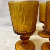Set of 6 amber glasses