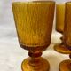 Set of 6 amber glasses