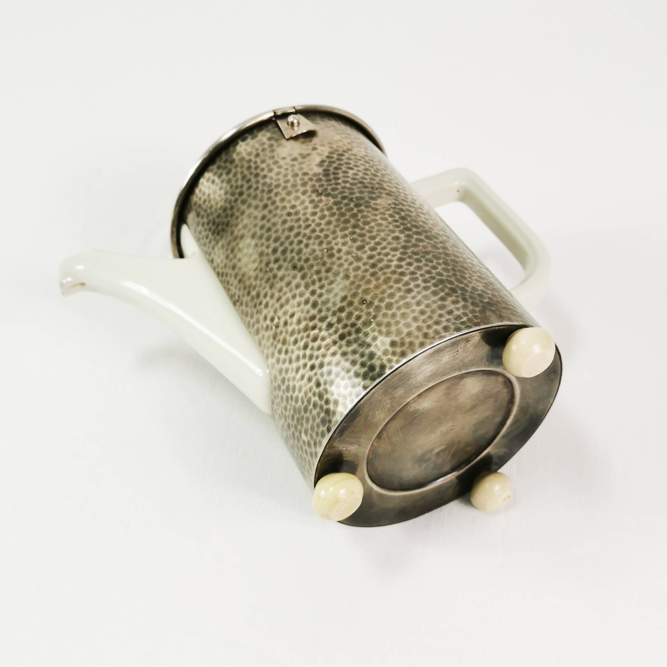 Art deco jug with warmer, WMF, Germany, 1940s
