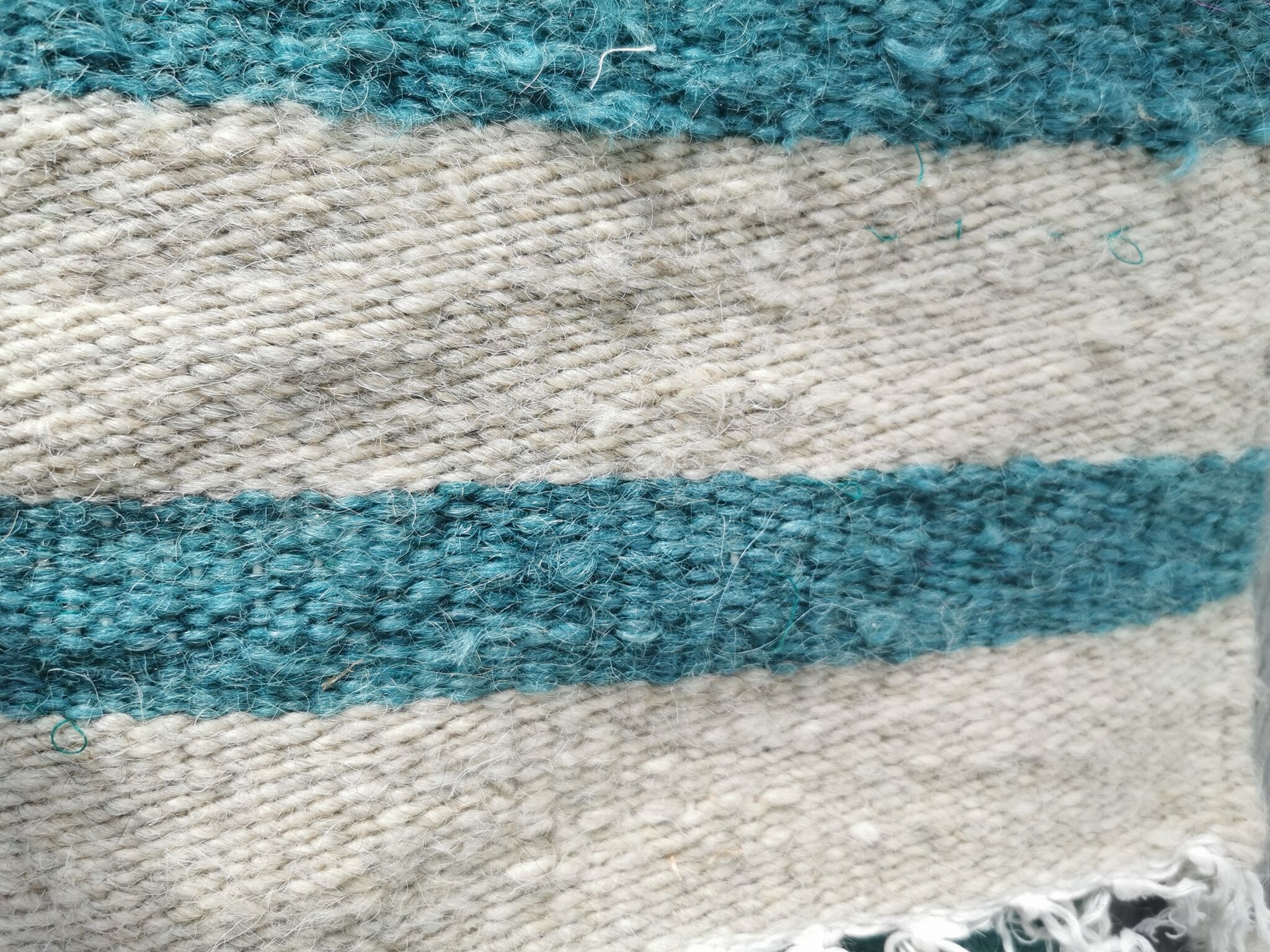 Double-sided kilim wool carpet fully handmade